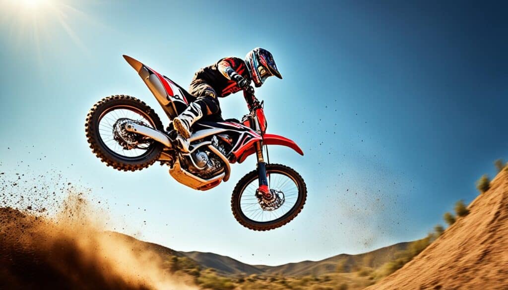 Lenken in der Luft Motocross