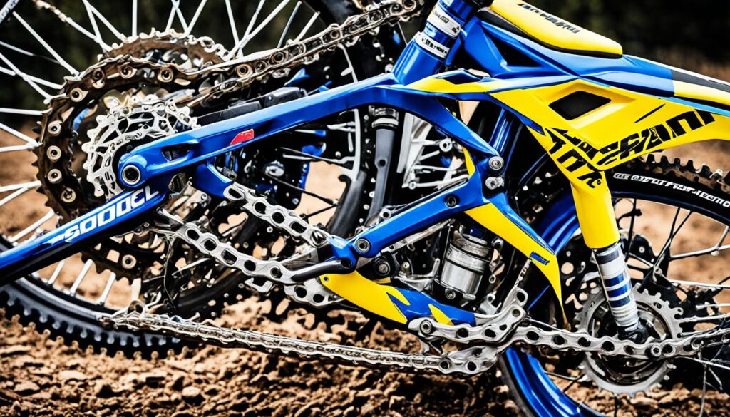 Motorcross-Kettenpflege