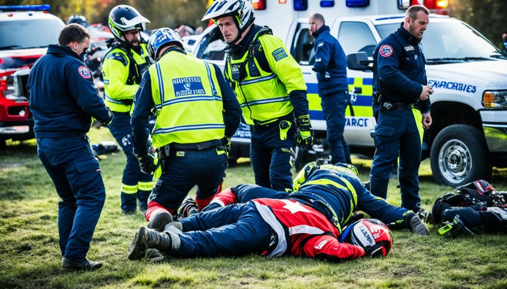 Rettungsdienst im Motocross