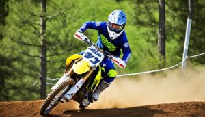 Steigerung der Geschwindigkeit in Motocross-Kurven